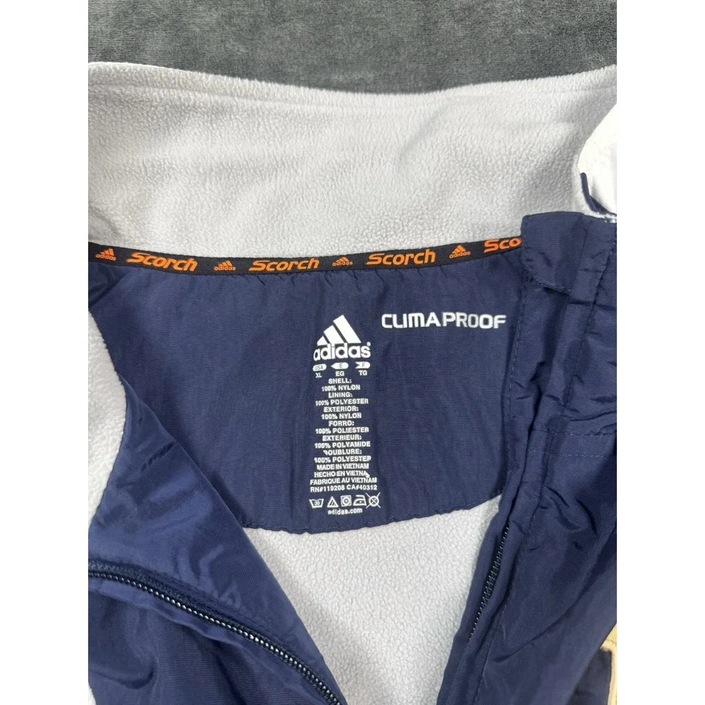 Adidas Notre Dame Fighting Irish Men's XL Climaproof Fleece Lined Jacket Navy